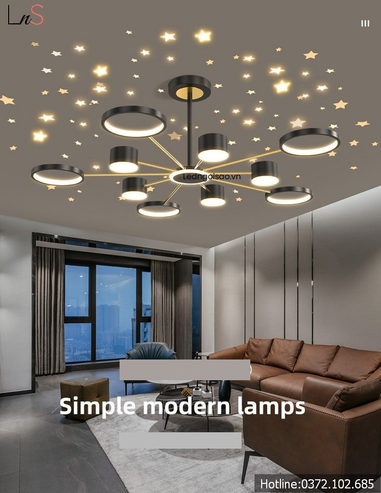 Đèn LED trang trí trần nhà độc đáo